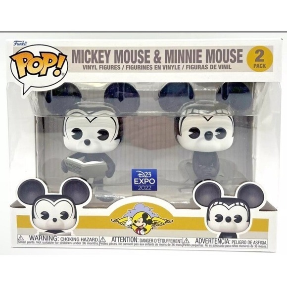 Funko Other - New Funko Pop! Disney D23 EXPO 2022 Mickey & Minnie Mouse Black & White 2 Pack